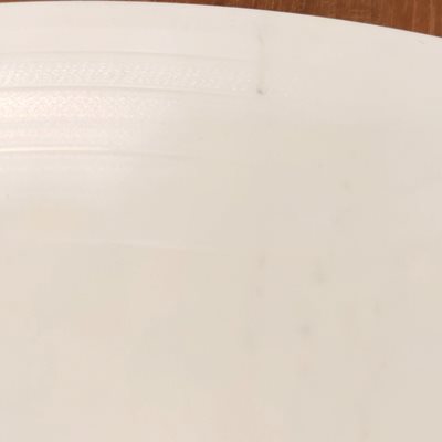 Streaks on white vinyl